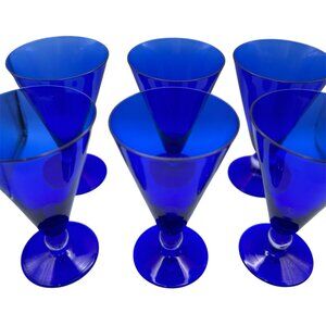 Bryce Crystal 737 Cobalt Blue Footed Drinking Glasses